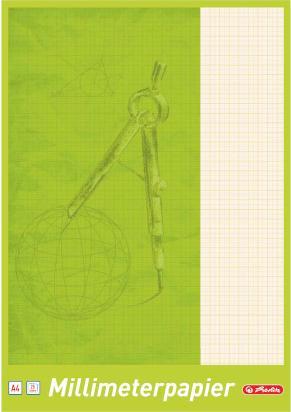 Image du produit Herlitz Bloc de papier millimétré A4, 80 g/qm, 25 feuilles (A4, Pointillés, Non contraignant)
