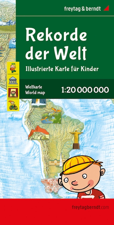 World map for children, 1:20,000,000, folded, freytag & berndt