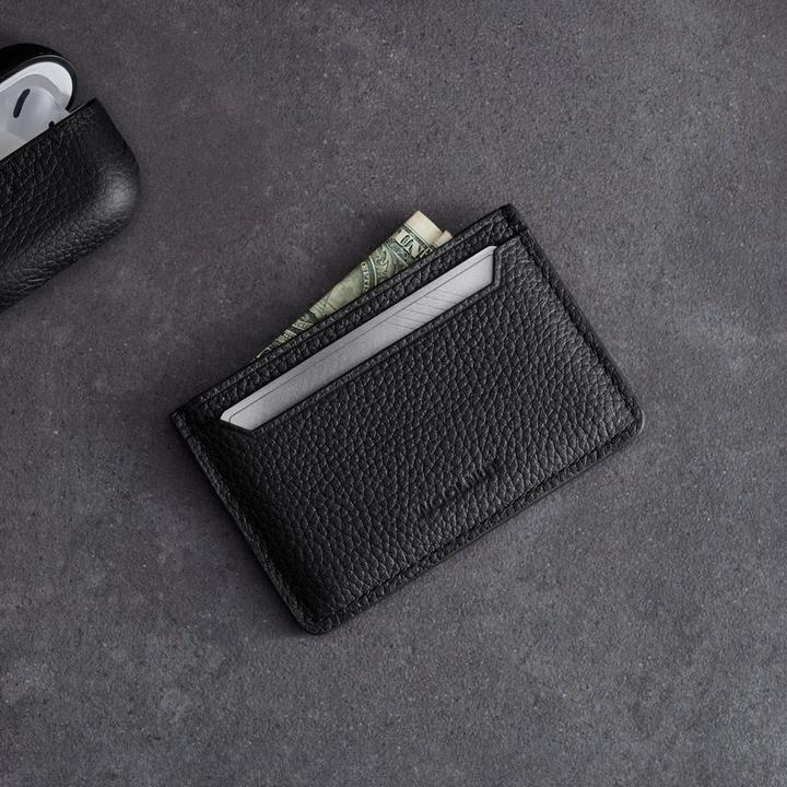 Actual product image Woolnut Leather Card Holder -korttikotelo, musta