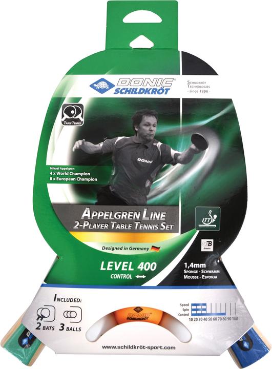 Actual product image Donic Schildkröt Appelgren 400 Table Tennis Set