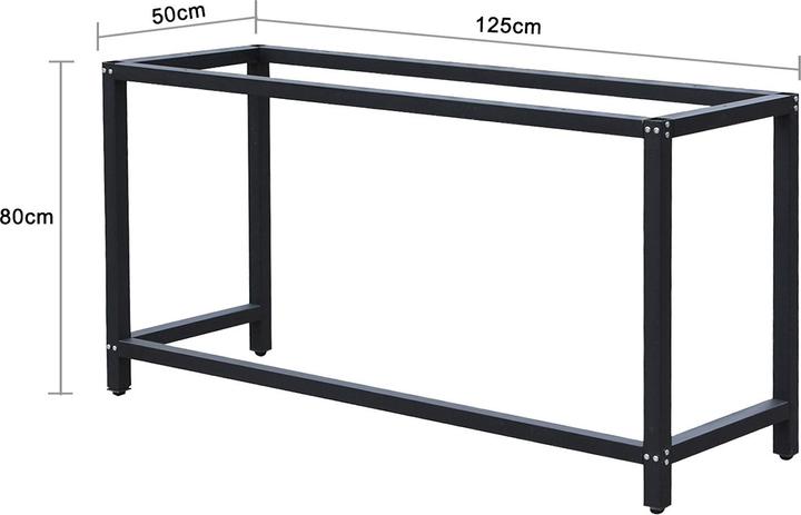 Actual product image Wiltec Workbench frame 125x50x80cm Table frame 250kg Workbench base frame (125 cm, 125 cm)