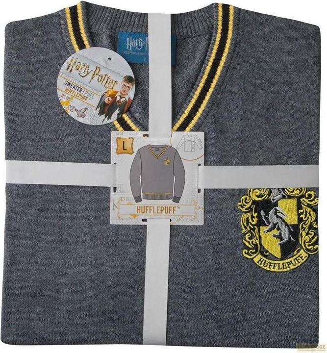 Image du produit Cinereplicas Harry Potter - Hufflepuff - Pull gris tricoté - Large (L)