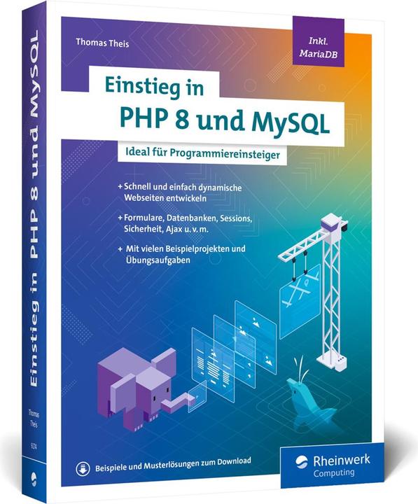 Produktbild Einstieg in PHP 8 und MySQL (Deutsch, Thomas Theis, 2023)