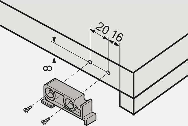 Immagine prodotto Blum Supporti a pressione MOVENTO, guida per ripiani