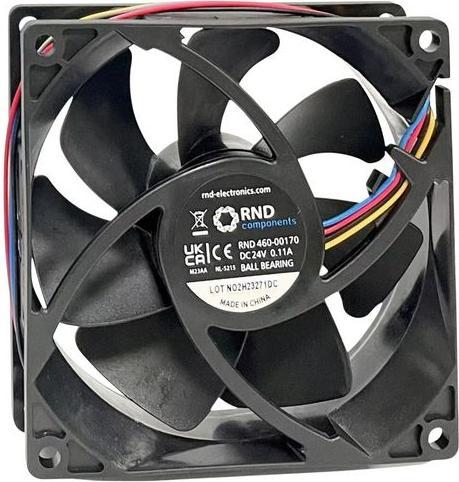 Actual product image RND Axial fan DC 92x92x25mm 24V 94.3m³/h IP54 (92 mm)