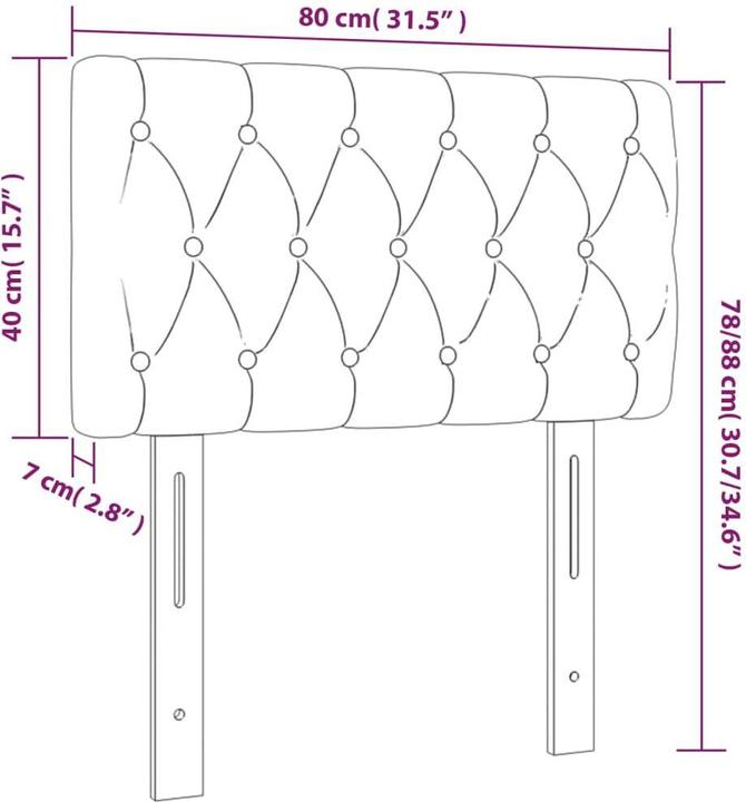 Immagine prodotto vidaXL Naoma (80 x 7 x 78/88 cm)