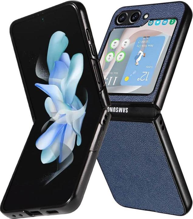 Productafbeelding Cover-Discount Galaxy Z Flip5 - Hybride Beschermhoes Donkerblauw (Samsung Galaxy Z Flip5)