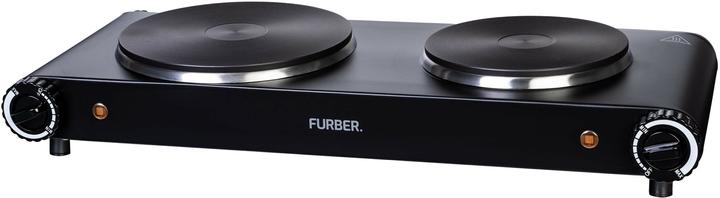 Furber Doppelkochplatte Schwarz, 1500 W / 1000 W