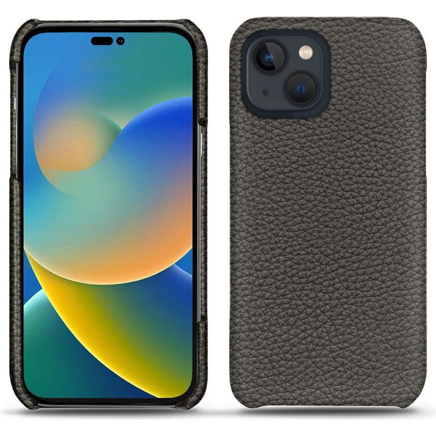 Noreve Lederschutzhülle (Apple iPhone 14), Smartphone Hülle, Grau