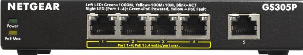 Actual product image Netgear Gs305p-100pes (5 ports)