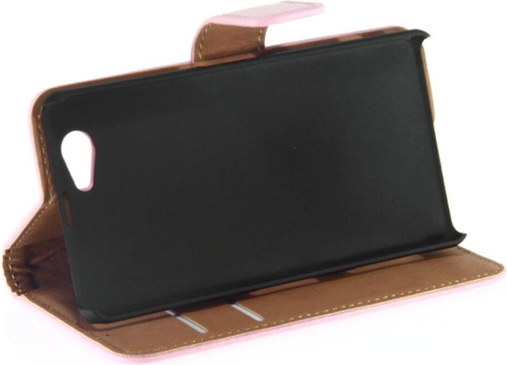 Actual product image OEM Slim Leather Book Case Sony Xperia Z1 Compact - pink 4250710549214 (Sony Xperia Z1 Compact)