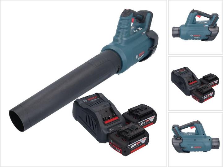 Produktbild Bosch Professional Bosch GBL 18V-750 Professional Akku Gebläse 18 V BITURBO Brushless + 2x Akku 5,0 Ah + Ladegerät (Akkubetrieb, Laubbläser)