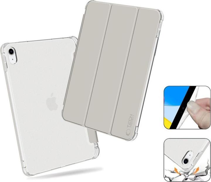 Actual product image Tech-Protect SC Pen Hybrid Case for iPad 10 / 2022 - Gray - Transparent (Apple iPad Air 11 2025)