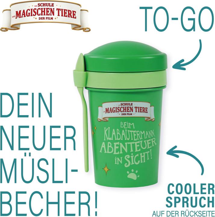 Produktbild Awave Die Schule der Magischen Tiere Müslibecher To Go 540 ml rPET | Grün, Henrietta
