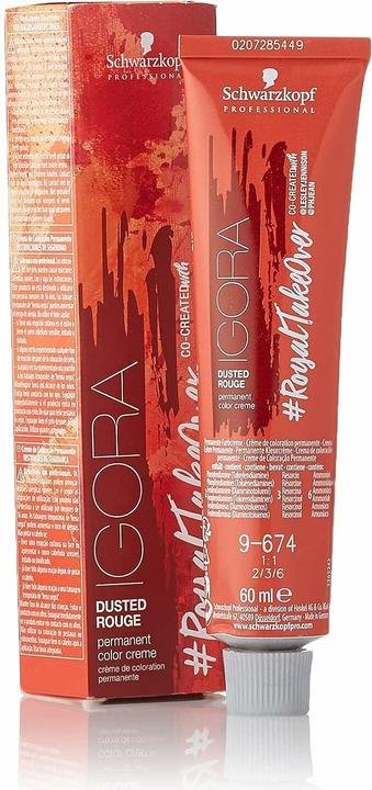 Actual product image Schwarzkopf Professional Igora Royal Take Over - 9-674 Dusted Rouge (9-67 Extra Light Blonde Chocolate Copper)