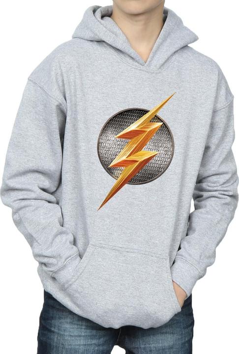 Actual product image Boys Justice League Movie Flash Emblem Hoodie (128)