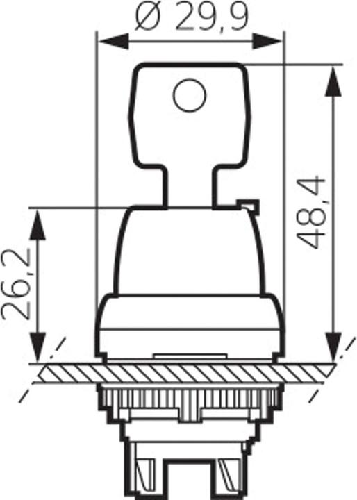 Actual product image Baco Key switch inductive 2 positions