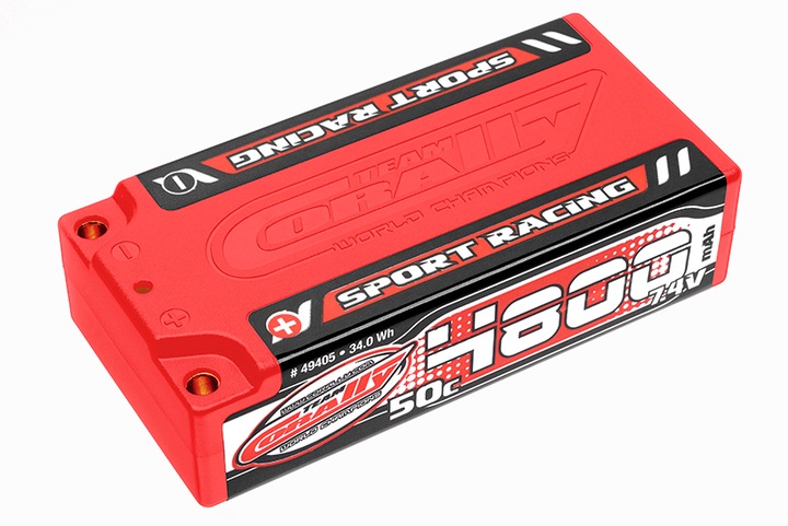 Actual product image Team Corally Sport Racing 50C LiPo Battery 4800mAh 7.4V Shorty 2S 4mm Bullit