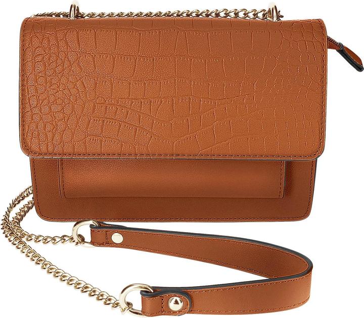 Actual product image Gallantry Brown metallic chain handbag