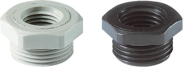 Actual product image Jacob Reducer with hexagonal external thread M25 internal thread M20Polyamide light grey RAL 7035