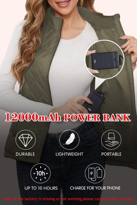 Actual product image Kintiwe Beheizbare Weste mit Powerbank und 5 Heizzonen (XL)