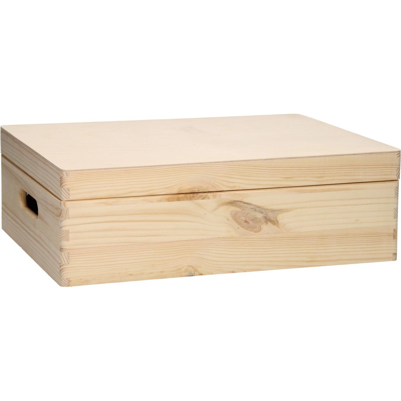 Thumbnail - Playwood Aufbewahrungsbox Rechteckklappe Deckel Kiefer