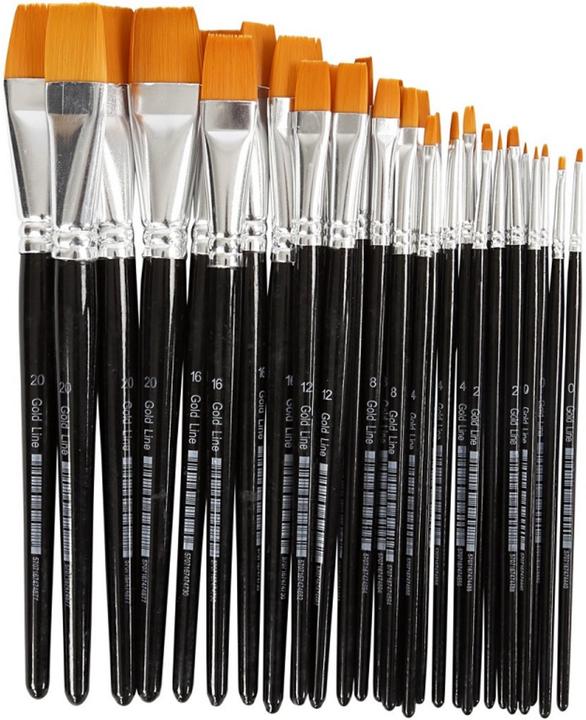 Creativ Company Plate Penselen - 7 maten, 30st. (2 mm)