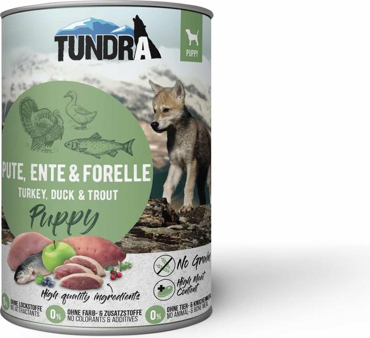 Tundra Dog Puppy Pute, Ente & Forelle (Welpe + Kitten, 1 Stk., 800 g)
