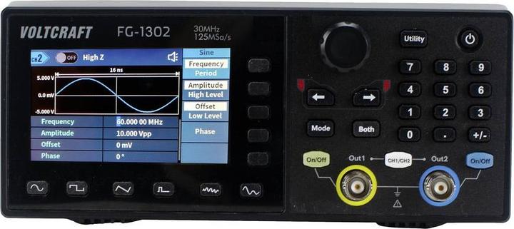 Produktbild Voltcraft FG-1302 Funktionsgenerator netzbetrieben 1 µHz - 30MHz 2-Kanal Arbiträr