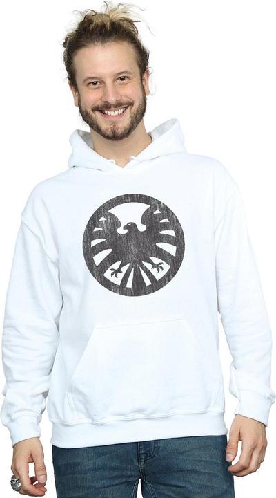 Immagine prodotto Agents Of SHIELD Distressed Logo Felpa con Cappuccio Uomo (3XL)
