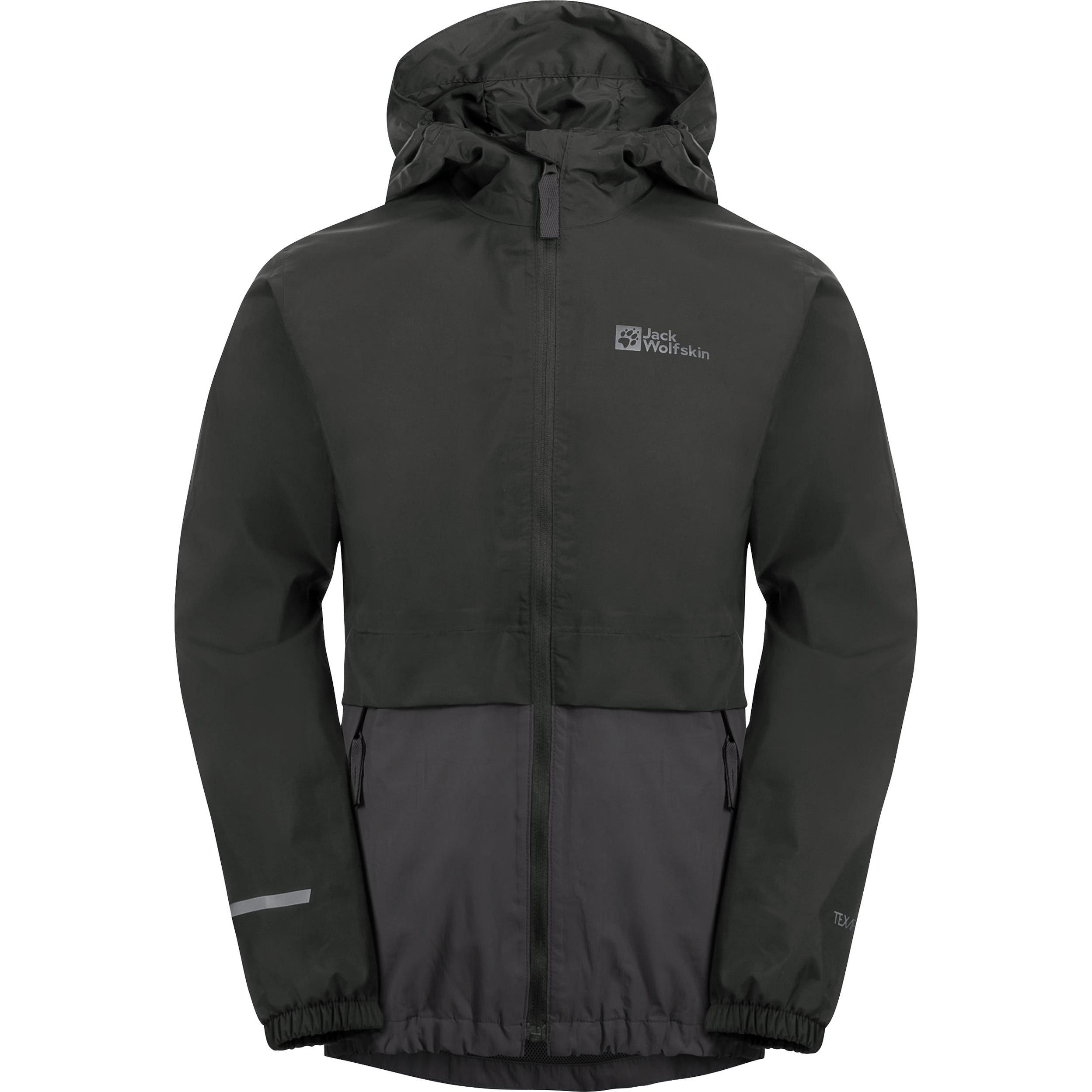 Jack Wolfskin, Jungen, Jacke, Rainy Days 2L Jkt K (92), Schwarz, 92