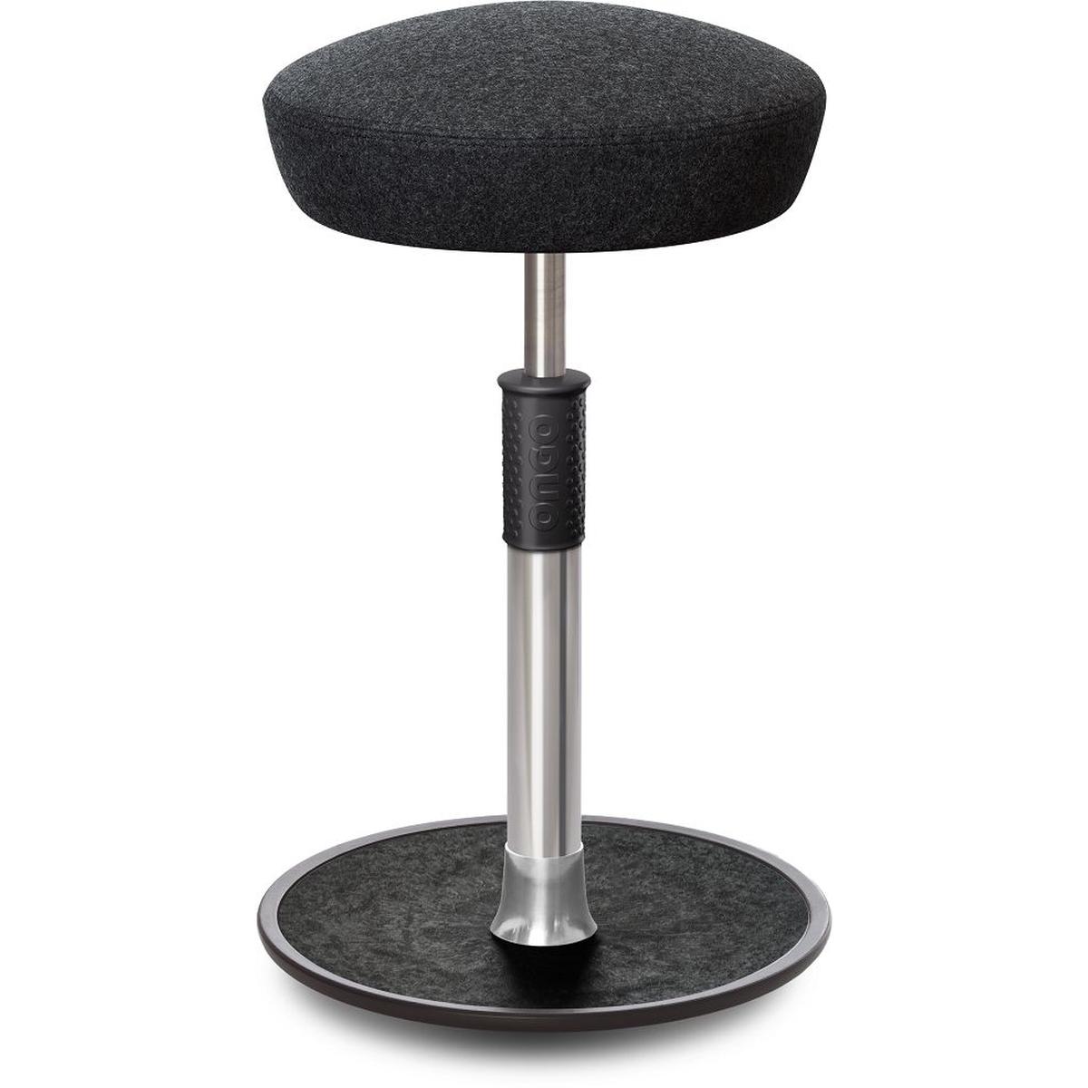 Ongo, Bürostuhl, Sitz- Stehhocker Free Tall Hutsitz kvadrat Divina Mel. Anthrazit chr. /schw.