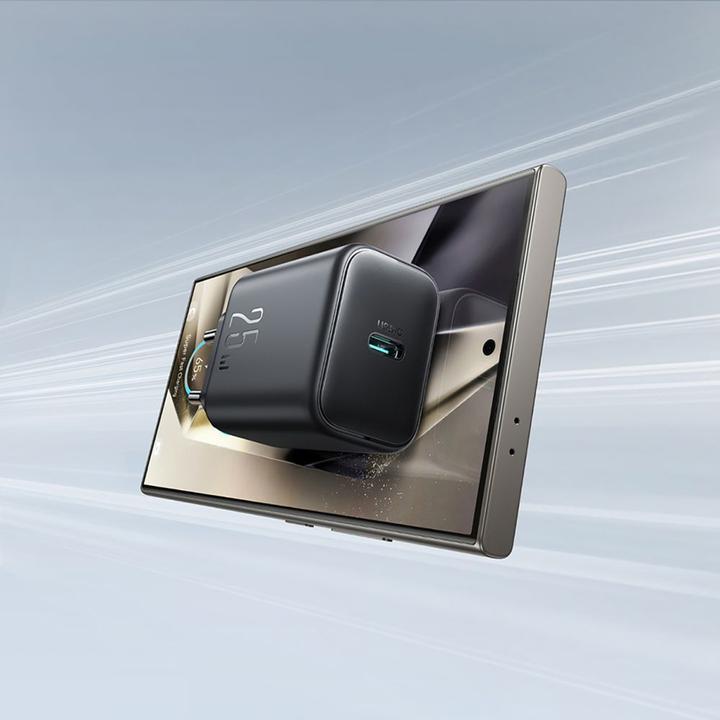 Produktbild Joyroom 25W Single USB-C Charger with 60W C to C Cable, 1m - Black (25 W, 1 Port)