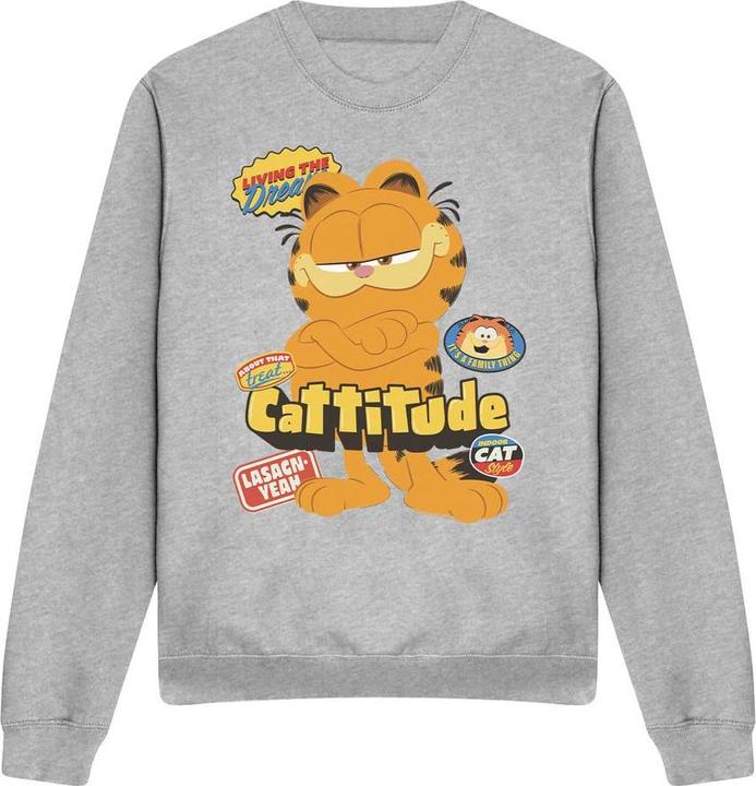 Actual product image Garfield Unisex Adult Cattitude Sweatshirt (XL)