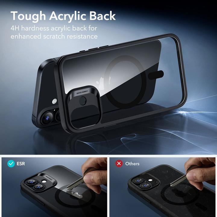 Immagine prodotto ESR Classic Hybrid Magnetic Case (Camera Control), for iPhone 17, Clear Black (Apple iPhone 17)