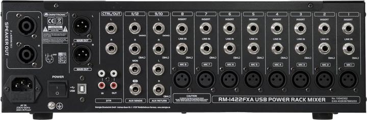 Produktbild Omnitronic mixer RM 1422FXA USB Rack Mixer