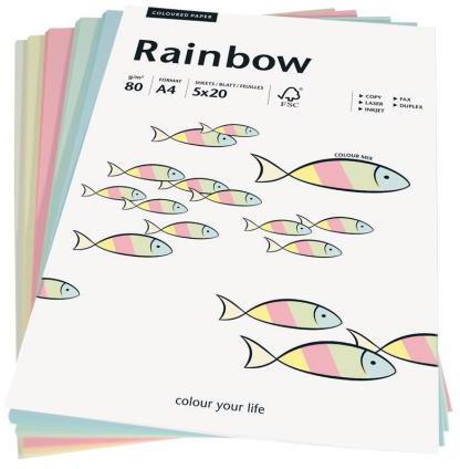 Immagine prodotto Papyrus Miscela arcobaleno di carta pastello (80 g/m², 100 x, A4)