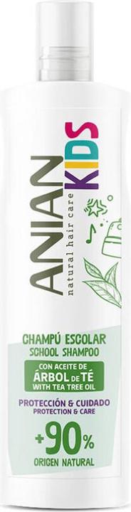 Actual product image Anian ACEITE ARBOL TE champú protección escolar 400 ml (400 ml, Liquid shampoo)