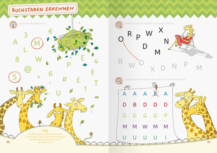 Produktbild Ravensburger Mein grosses Vorschulbuch: Buchstaben Zahlen Konzentration (Deutsch, Kirstin Jebautzke, Theresia Koppers, 2024)