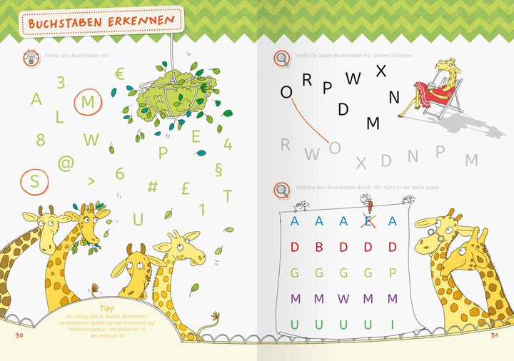 Actual product image Ravensburger Mein grosses Vorschulbuch: Buchstaben Zahlen Konzentration (German, Kirstin Jebautzke, Theresa Koppers, 2024)
