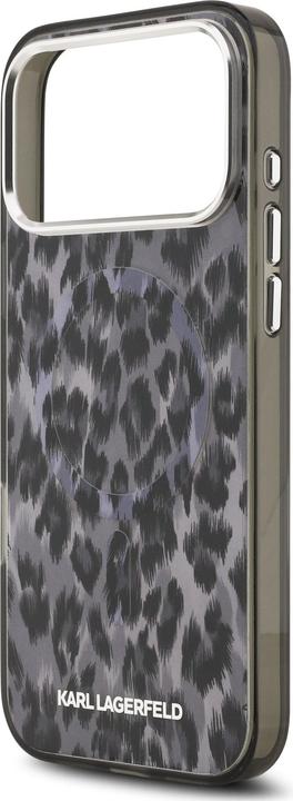 Immagine prodotto Karl Lagerfeld - IML Leopard Pattern MagSafe (KLHMP17XHDLEOICK) - iPhone 17 Pro Max - Black (Apple iPhone 17 Pro Max)