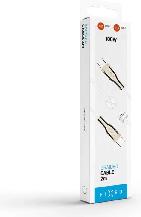 Actual product image Fixed USB-C/USB-C i obsługą PD,, USB 2.0,, biały (2 m, USB 2.0, 100 W)