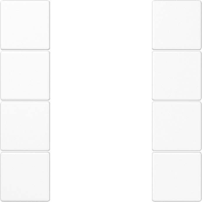 JUNG Jeu de touches complet 4x LS504TSAWW blanc
