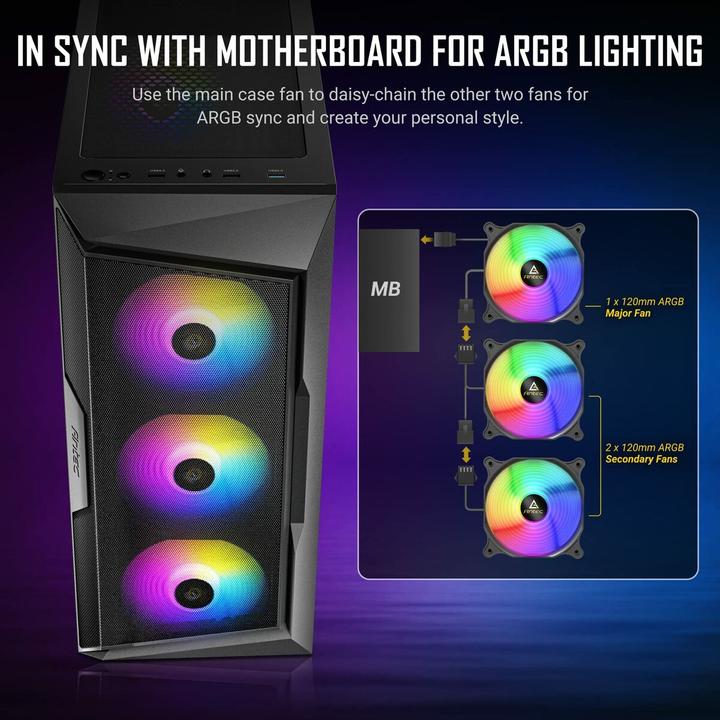 Immagine prodotto Antec Gamer AX61 Elite Midi Tower nero al dettaglio (ATX, ITX, mATX)