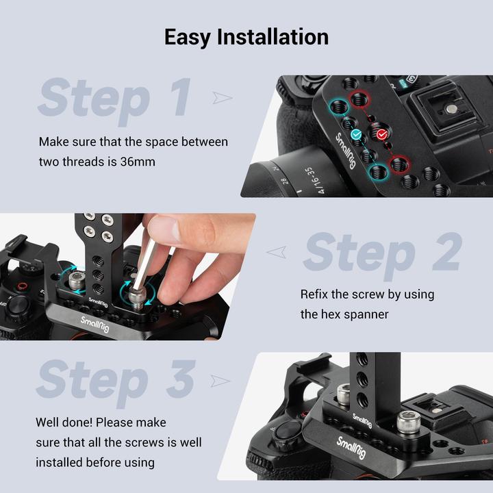 Actual product image SmallRig Top Handle with Cold Shoe (Cheese) (Grip)