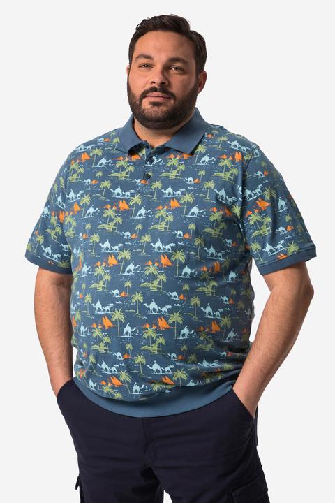Actual product image Men+ Poloshirt Bauchfit, Halbarm, allover Print, bis 84/86 (80)