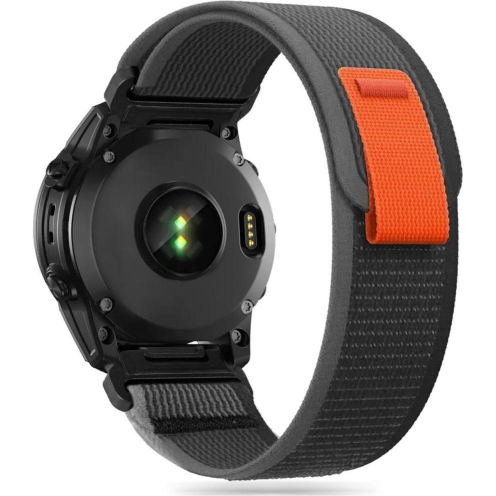 Tech-Protect Nylon Strap for Garmin Fenix ​​3 / 5X / 3HR / 5X Plus / 6X / 6X Pro / 7X - Black &, Smartwatch Zubehör, Sch...