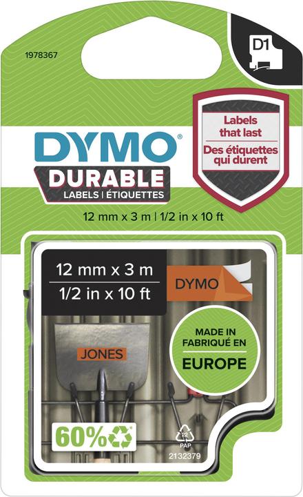 Produktbild Dymo D1 Hochleistungsbänder (1.20 cm, Orange)
