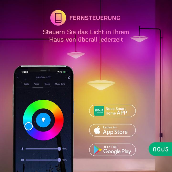 Produktbild Nous P4 Smart WIFI Bulb RGB E14 (2pcs) (E14, 350 lm, 2x)