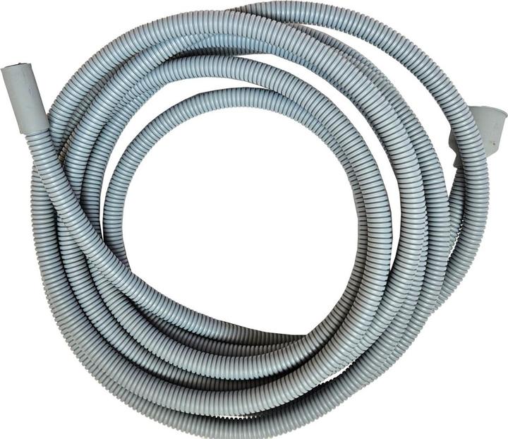 Tubo Scarico Grigio, Prolunga Per Lavatrice e Lavastoviglie (3 Metri), Con Fascette Stringitubo